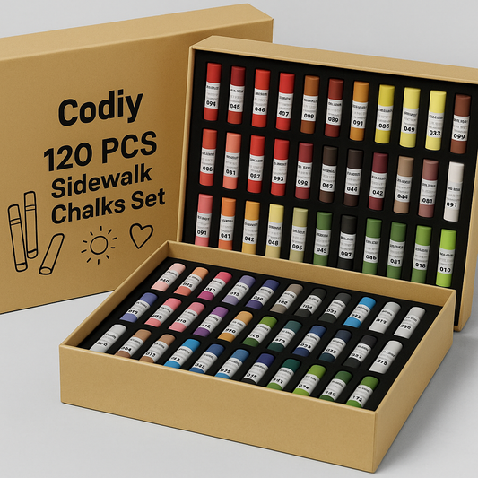 Codiy 120 PCS Sidewalk Chalks Set